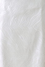 Ivory Texture White Jacquard Pencil Skirt