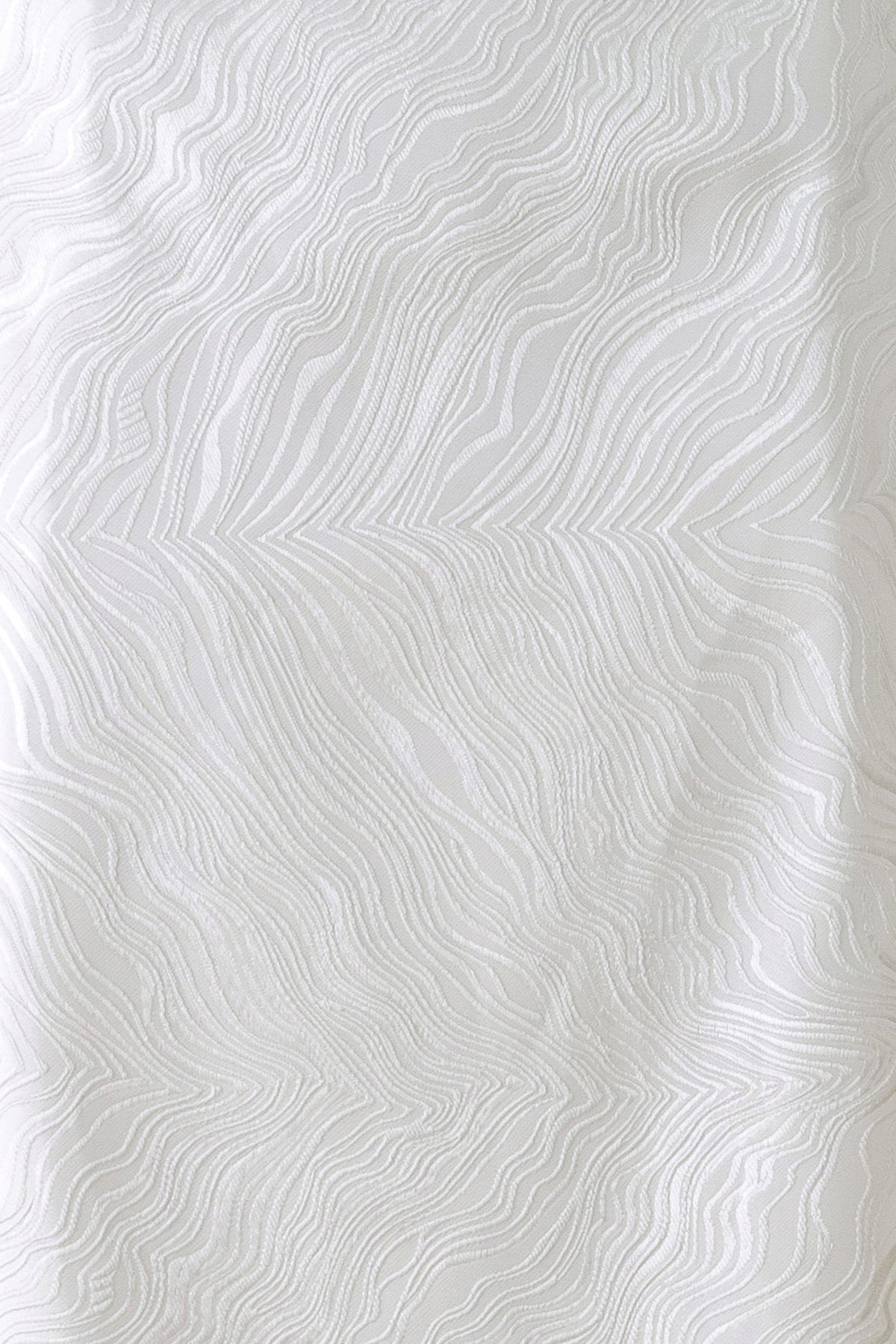 Ivory Texture White Jacquard Pencil Skirt