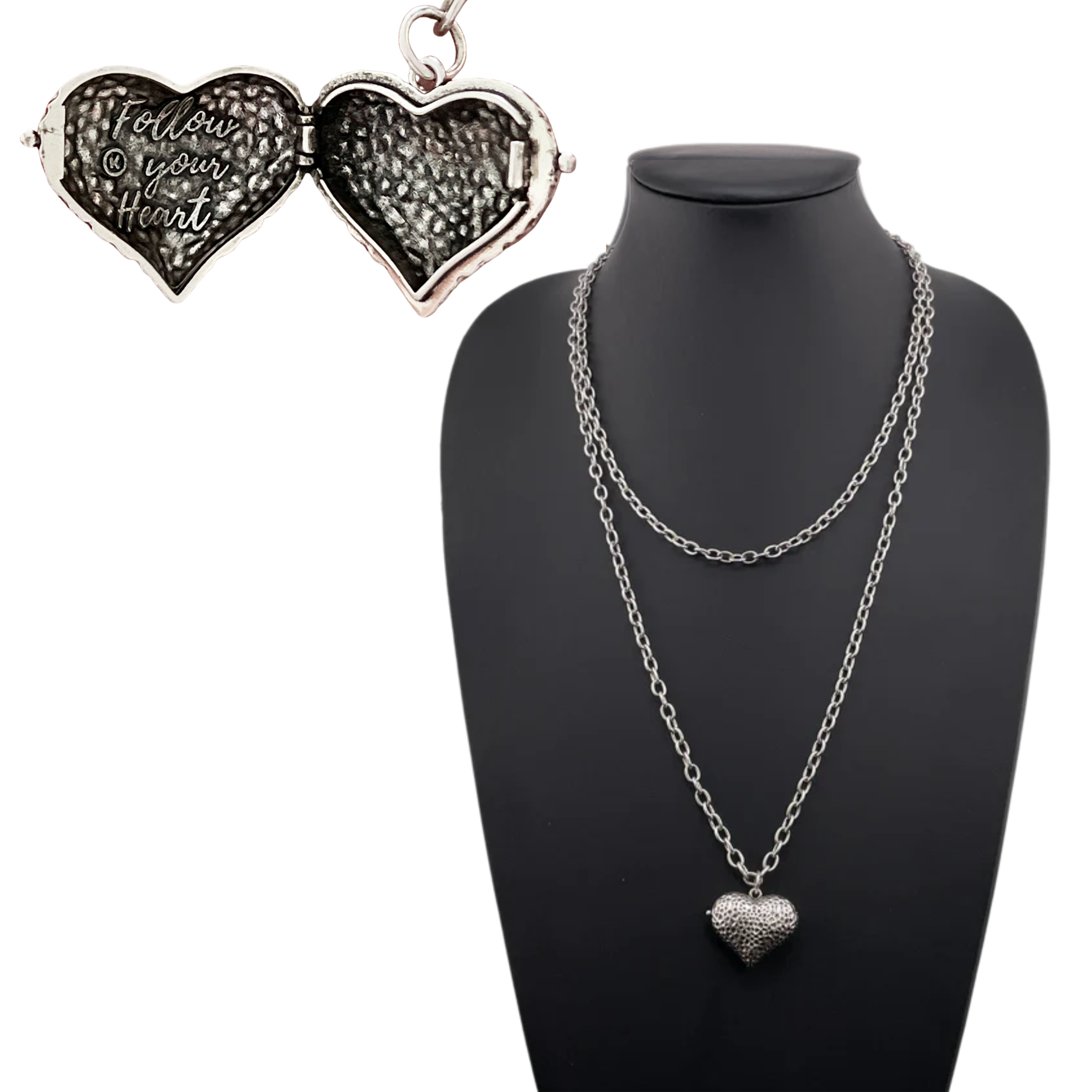 Follow Your Heart Heart Locket Essential Necklace
