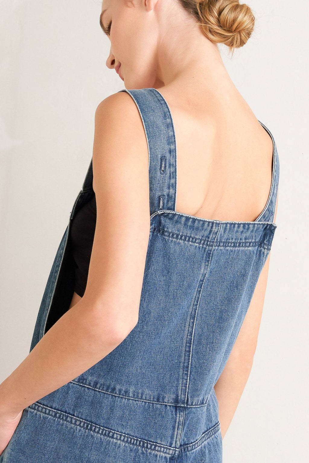 LET ME TALK DENIM CARGO OVERALLS