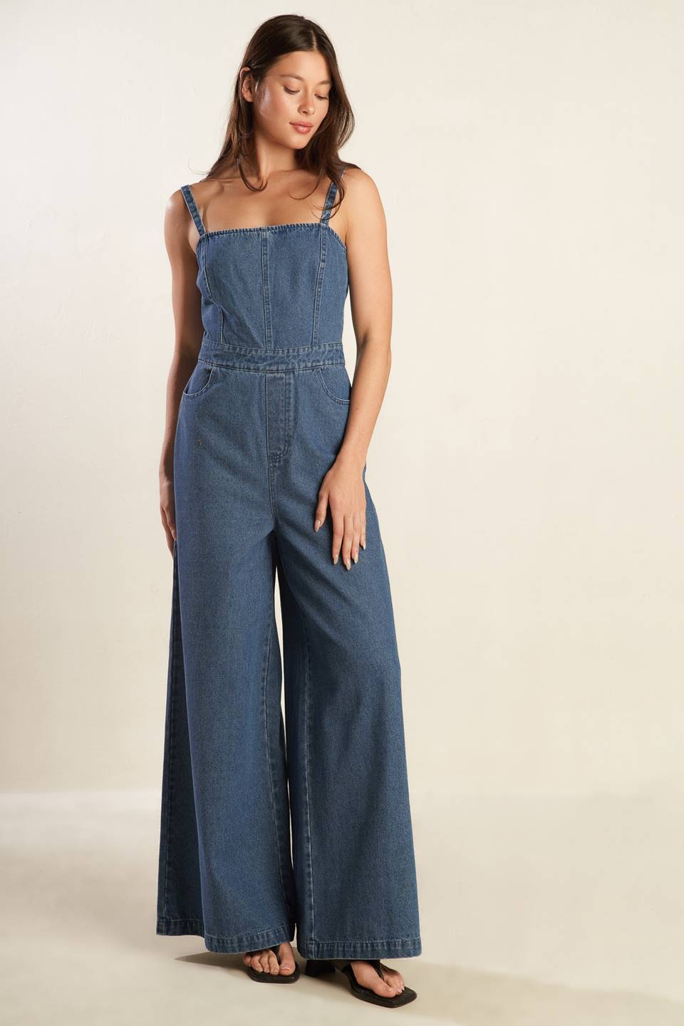 CLEAN GIRL DENIM JUMPSUIT