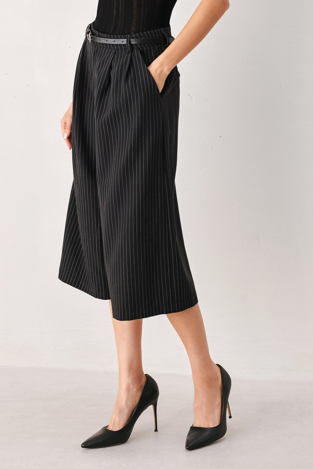 Park Avenue Pinstripe Culotte Pants