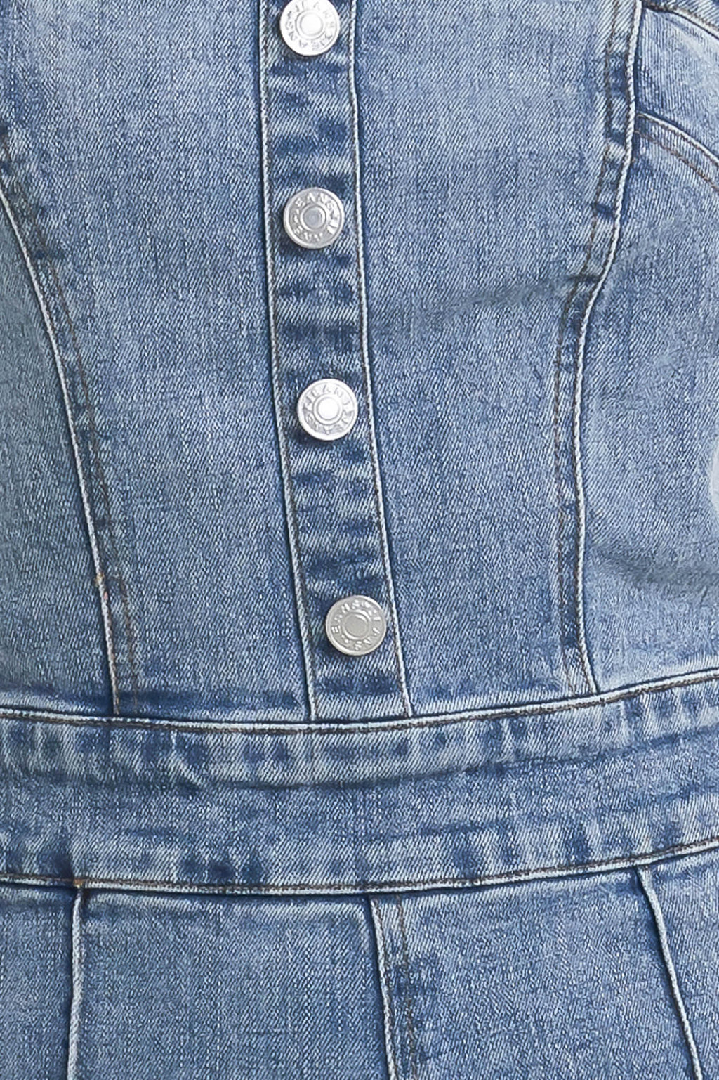 URBAN STRAPLESS DENIM JUMPSUIT