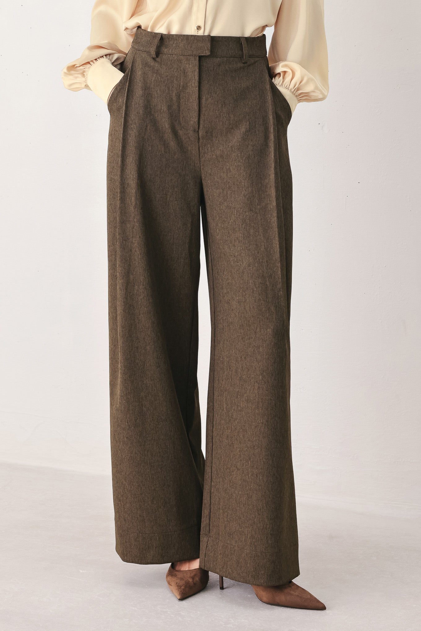 Bistro Brown Wide Leg Pant