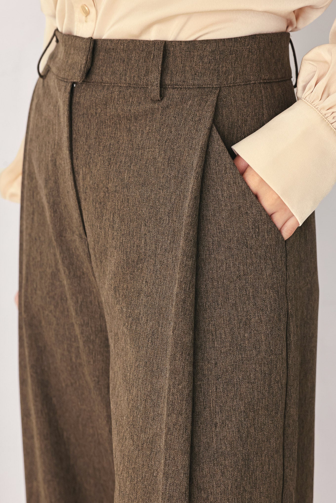 Bistro Brown Wide Leg Pant