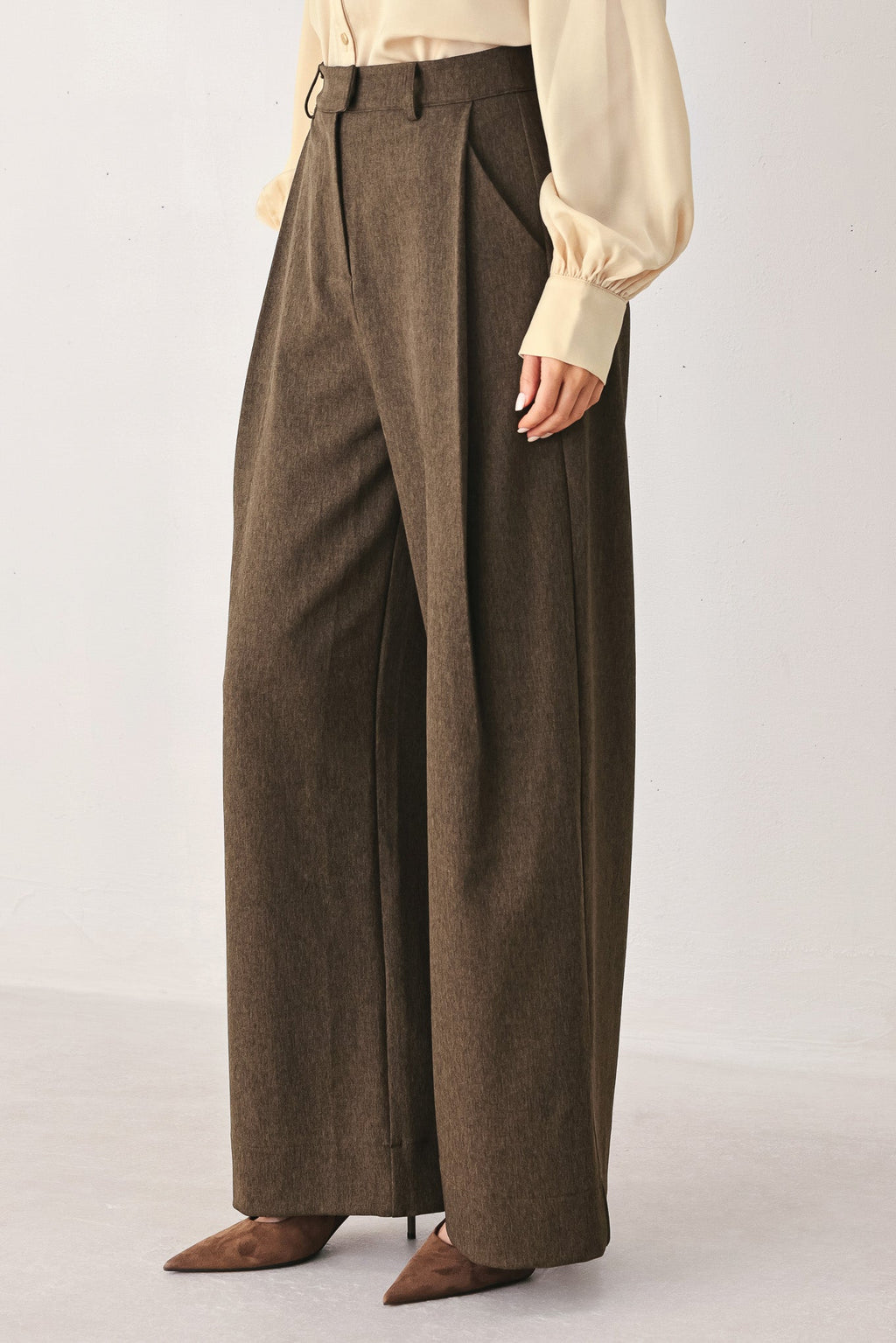 Bistro Brown Wide Leg Pant