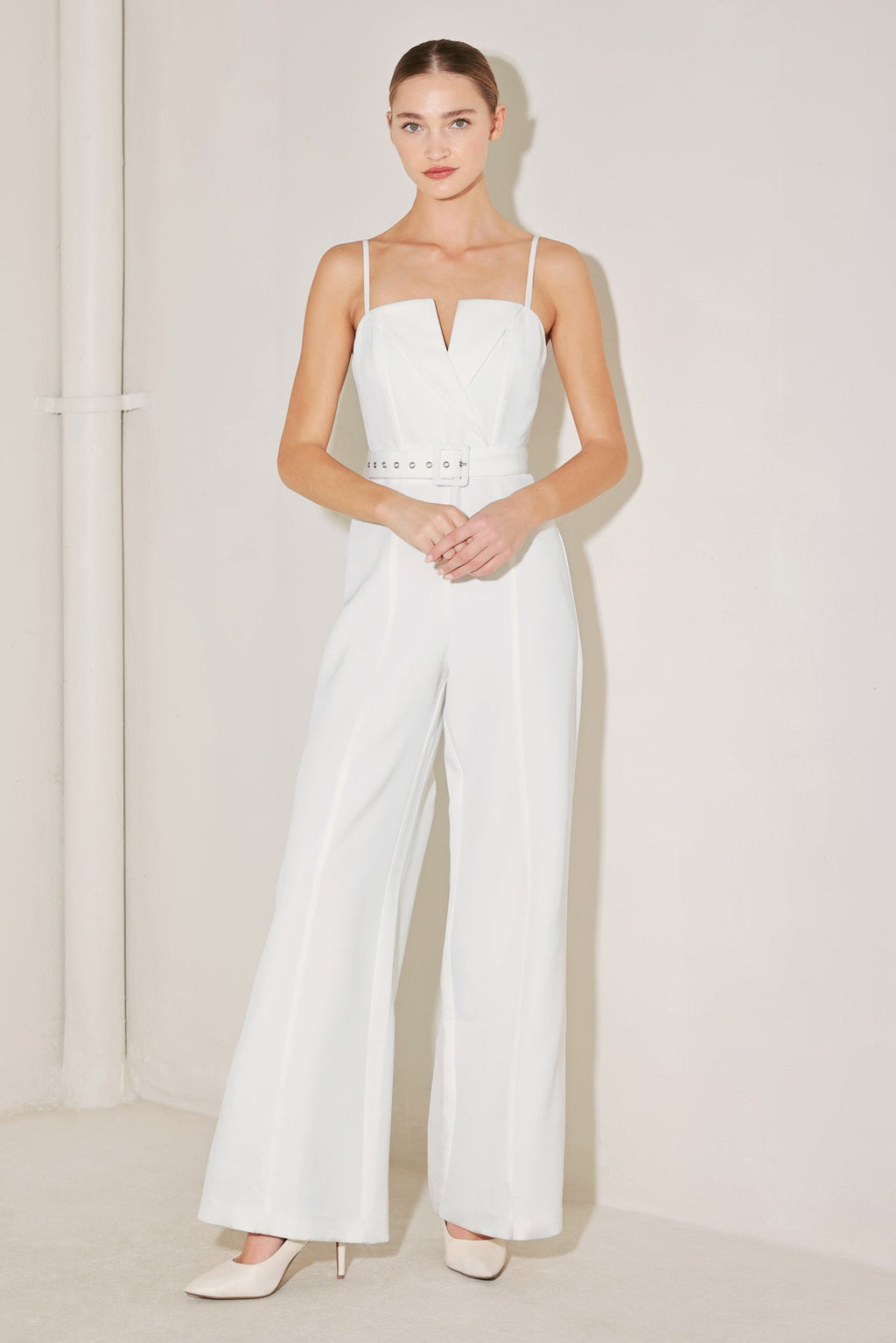 Arctic Elegance Woven Jumpsuit