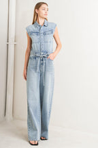 ON MY WAY DENIM JUMPSUIT