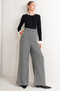 METRO ICON WOVEN HOUNDSTOOTH PANTS