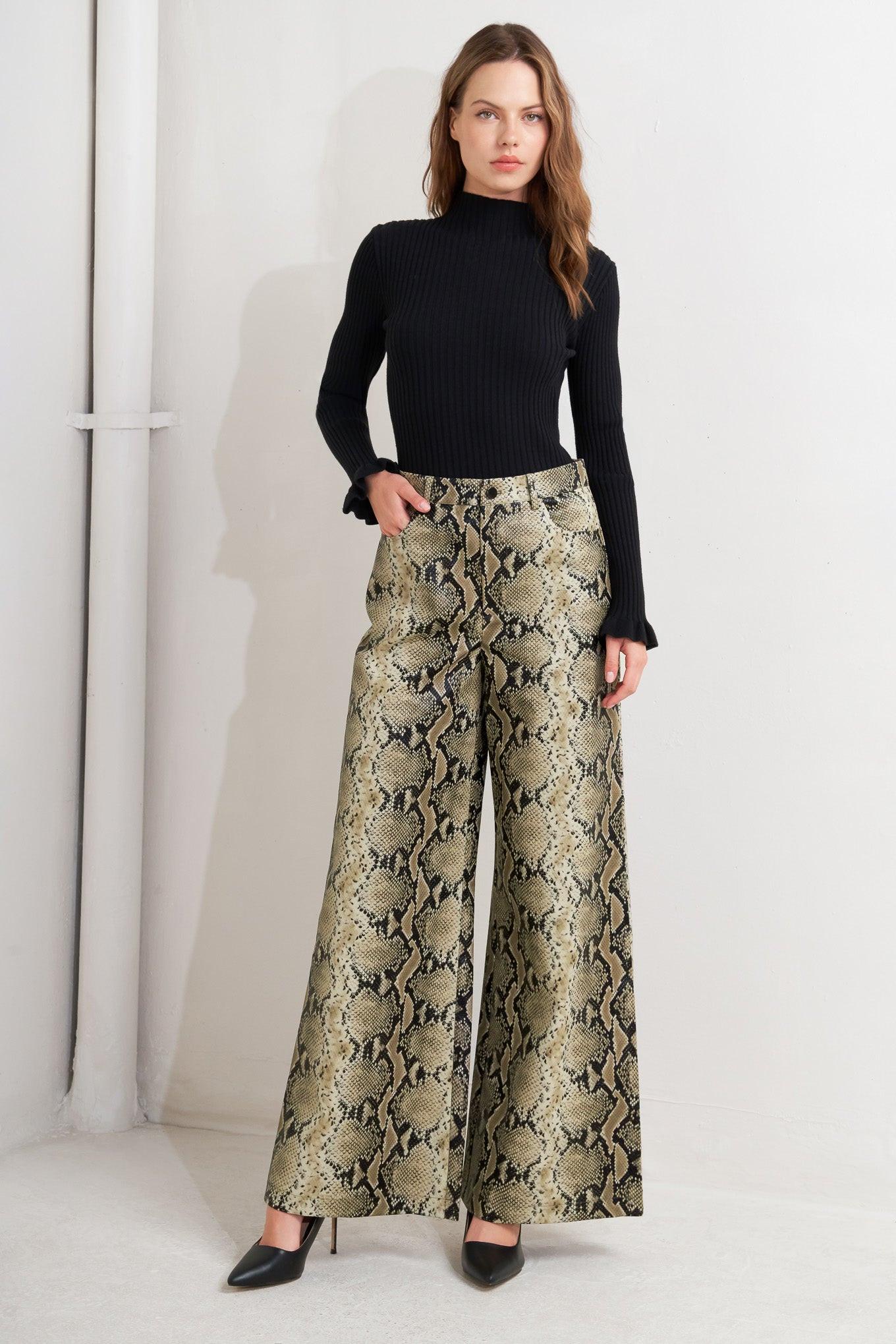 Glam Venom Faux Leather Pants