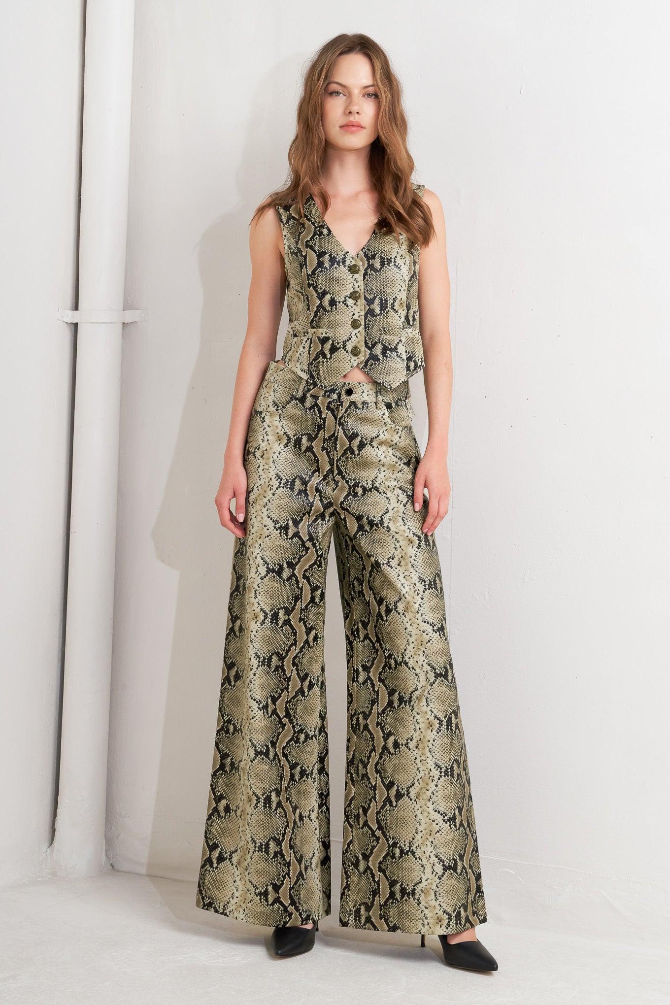 Glam Venom Faux Leather Pants