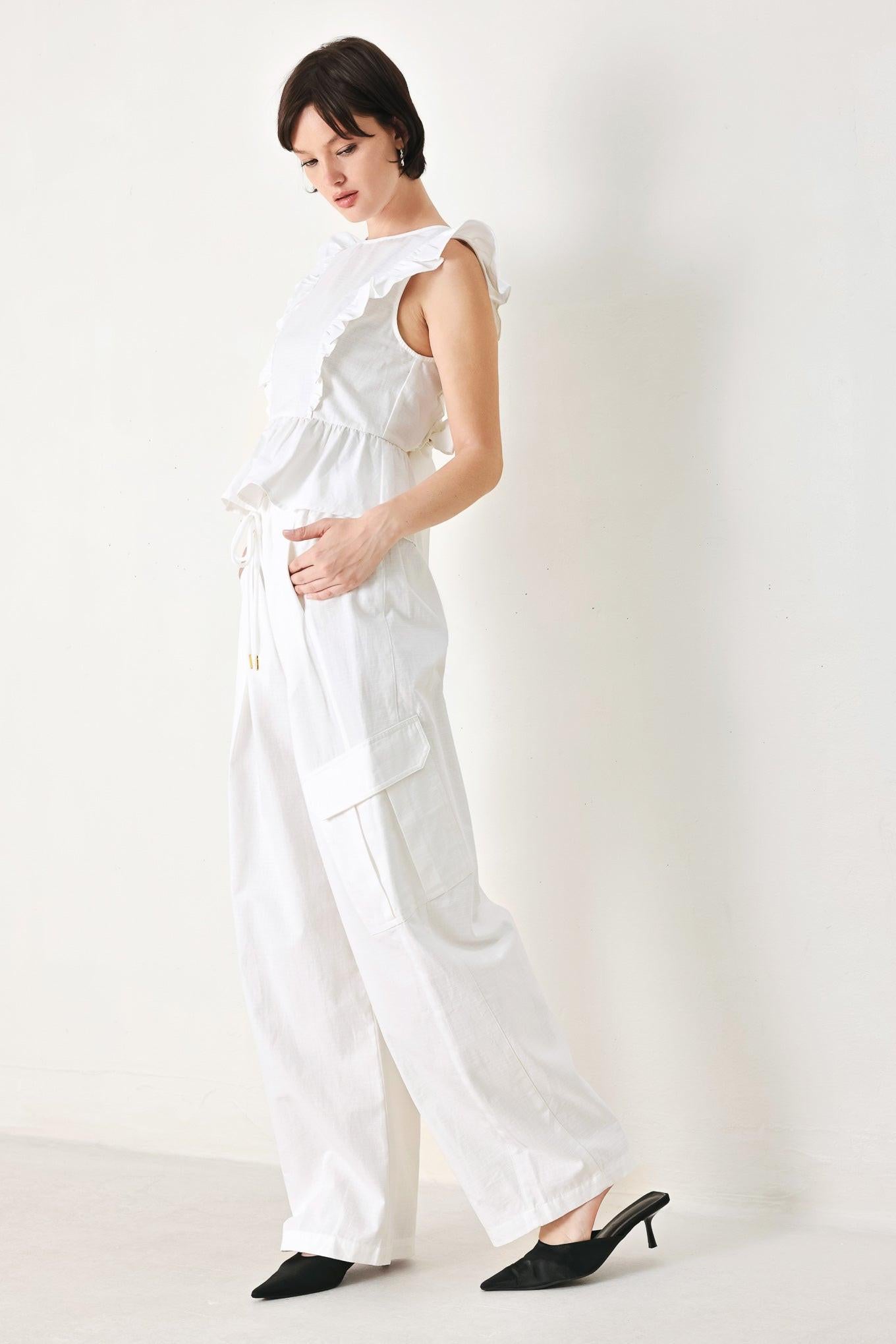 Crisp Essential Woven Balloon Pants