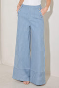 Pinstripe Prestige Wide Leg Pants