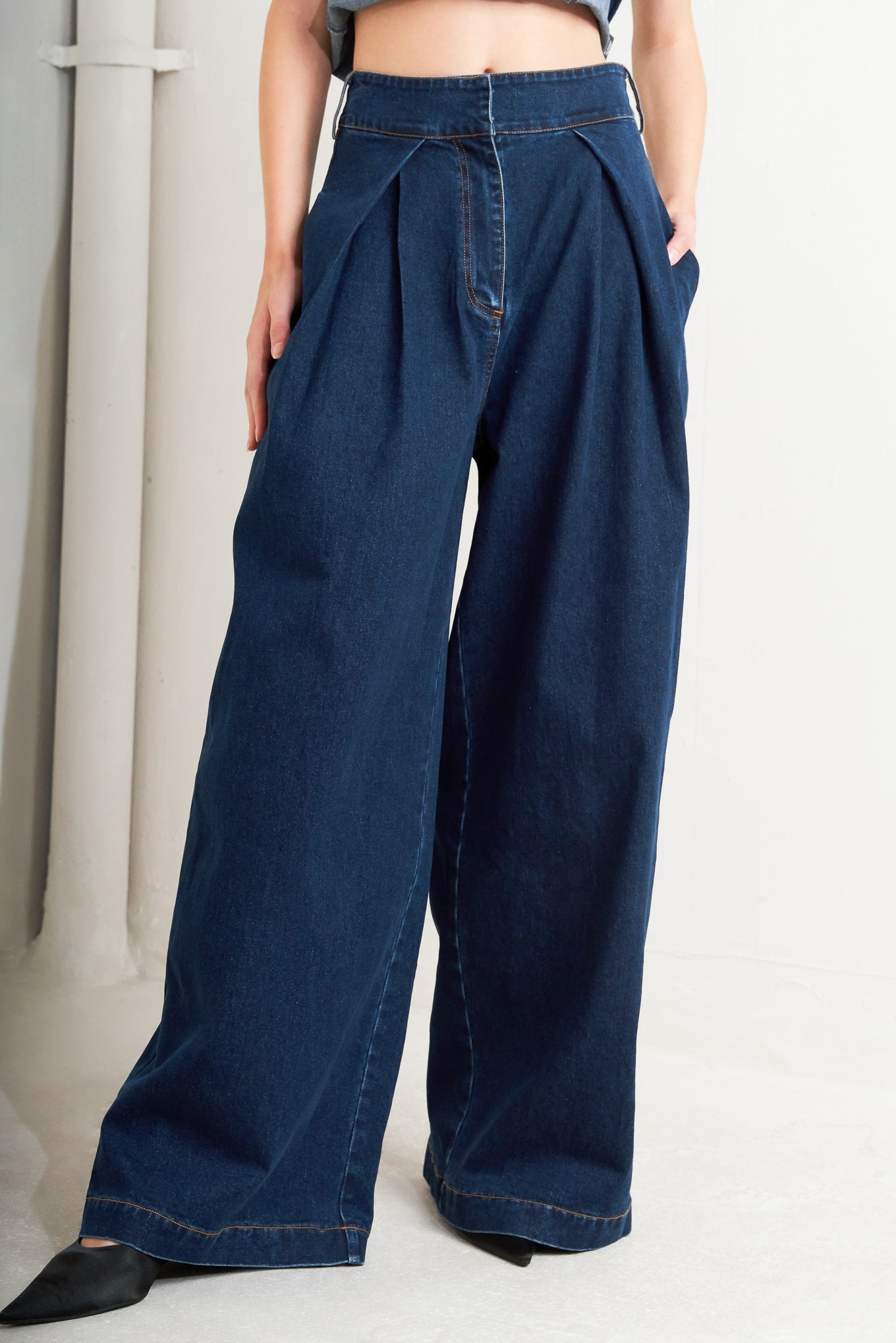 QUIET LUXE DENIM PANTS