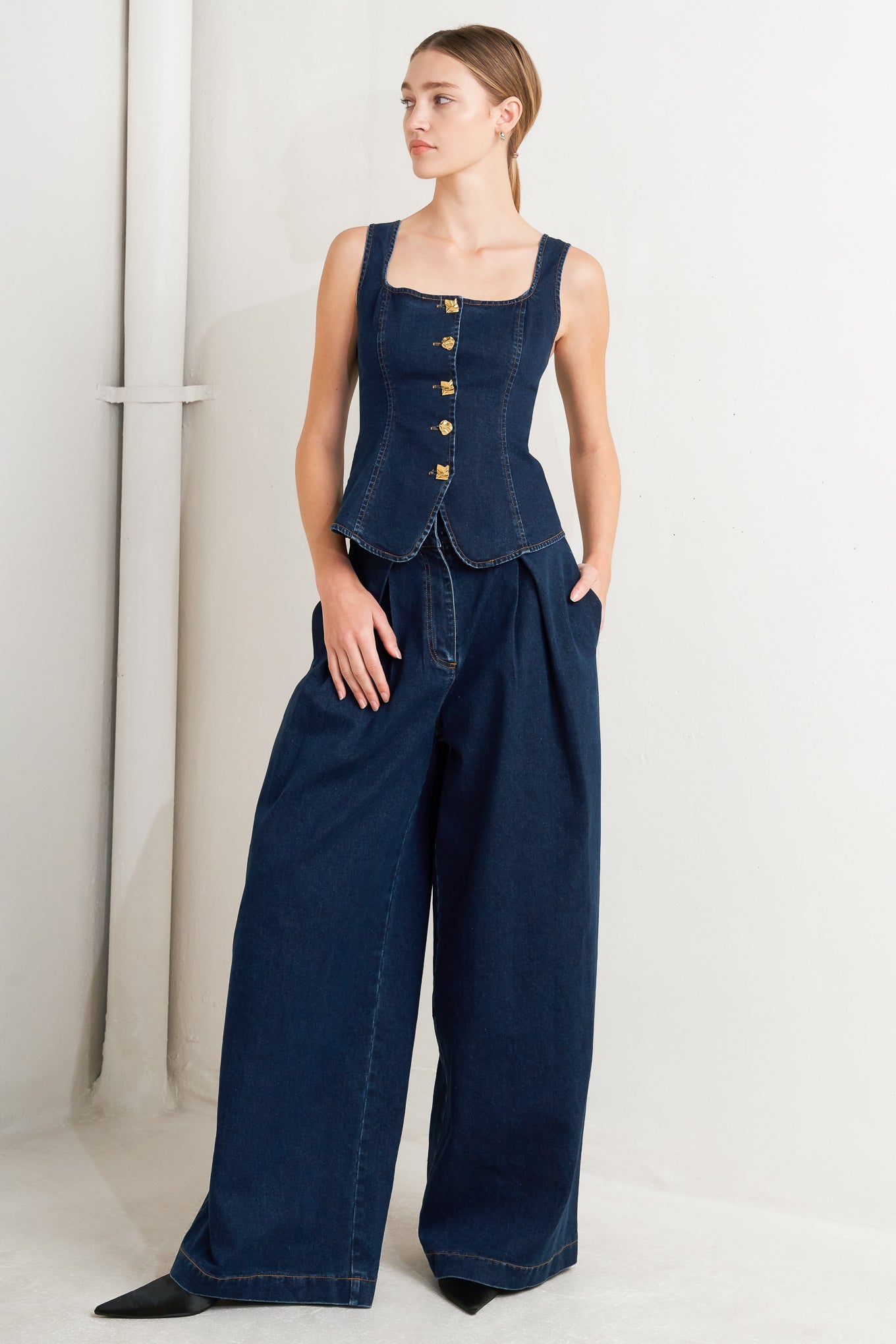 QUIET LUXE DENIM PANTS