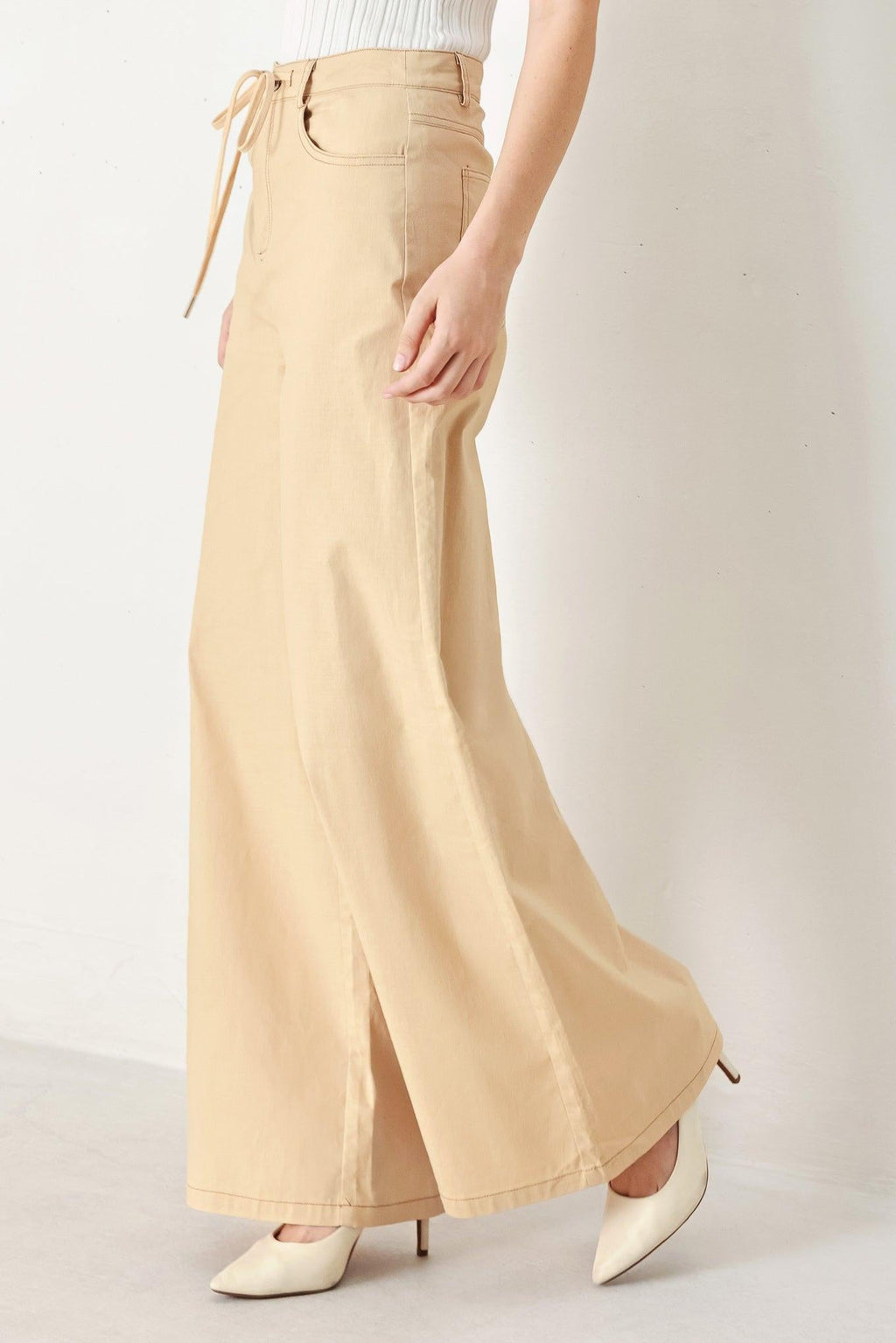 MODERN SAND WOVEN PANTS