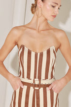 GOLDEN STRIPE ERA WOVEN JUMPSUIT