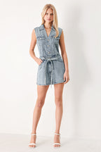 Weekend Blue Look Denim Romper