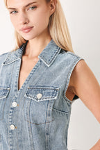 Weekend Blue Look Denim Romper