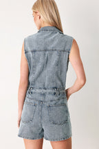 Weekend Blue Look Denim Romper