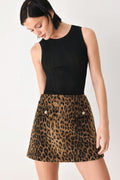 Heritage Edge Brown/Black Wool-Blend Skort