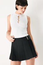 Noir Flirt Denim Skort