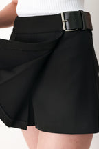 Noir Flirt Denim Skort