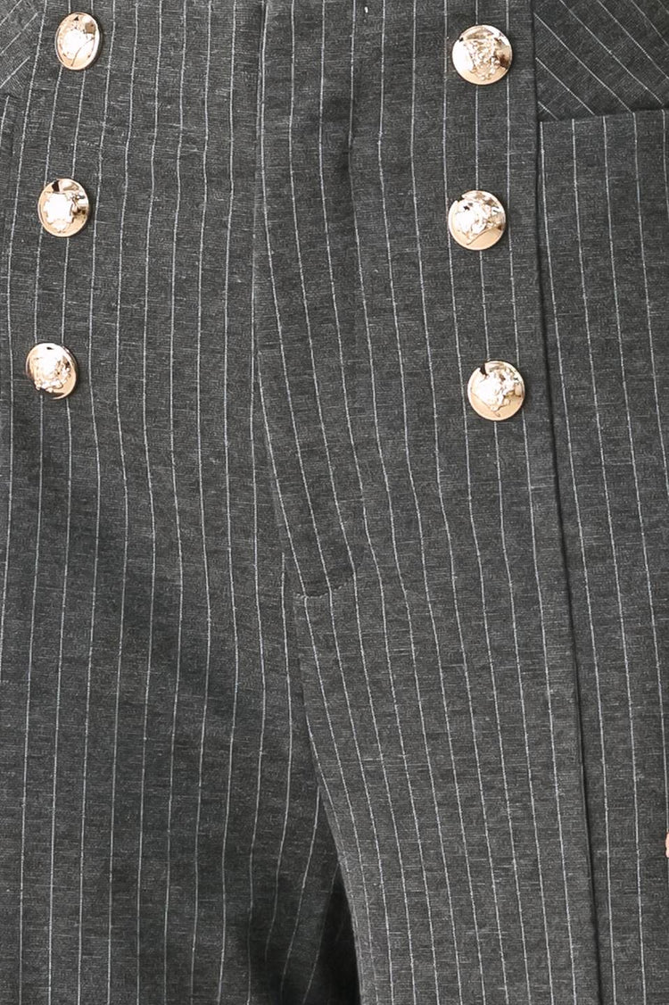 Modern Pinstripe Wide-Leg Pants
