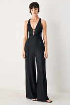 Noir Coast Woven Jumpsuit