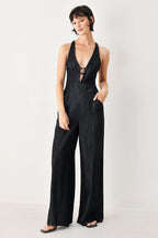 Noir Coast Woven Jumpsuit