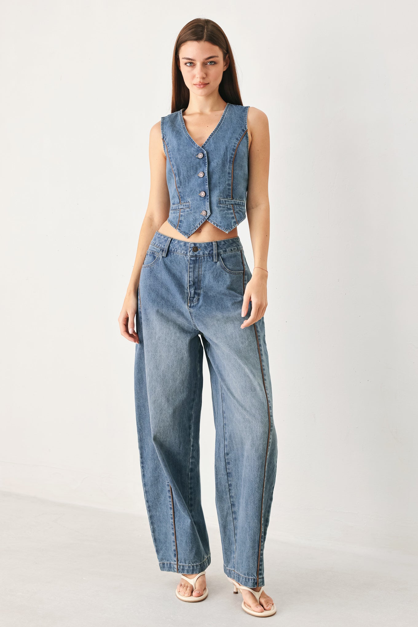 Western Muse Denim Balloon Pants