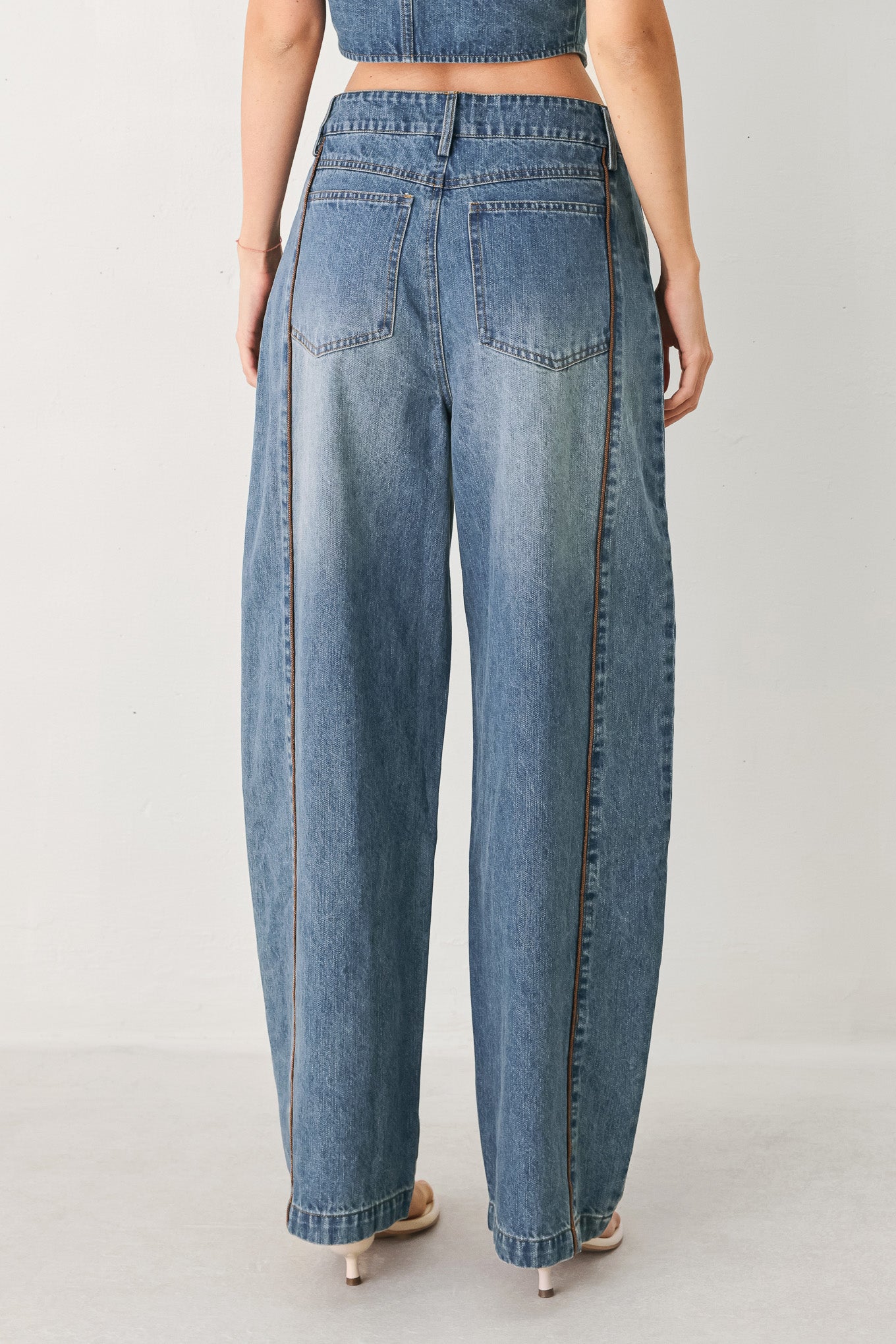 Western Muse Denim Balloon Pants