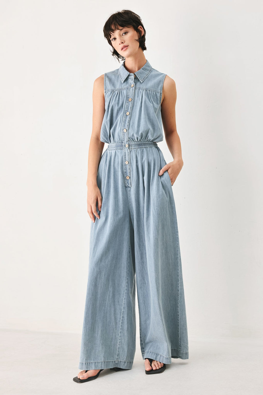 OCEAN AIR DENIM JUMPSUIT