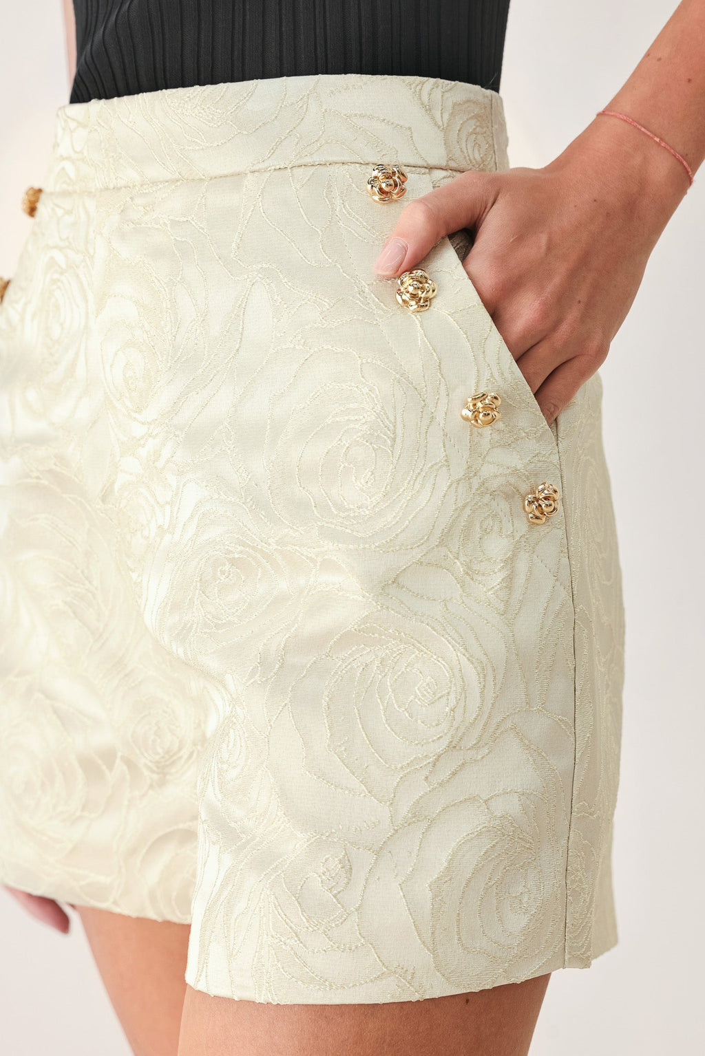 Marzipan Floral Jacquard Shorts