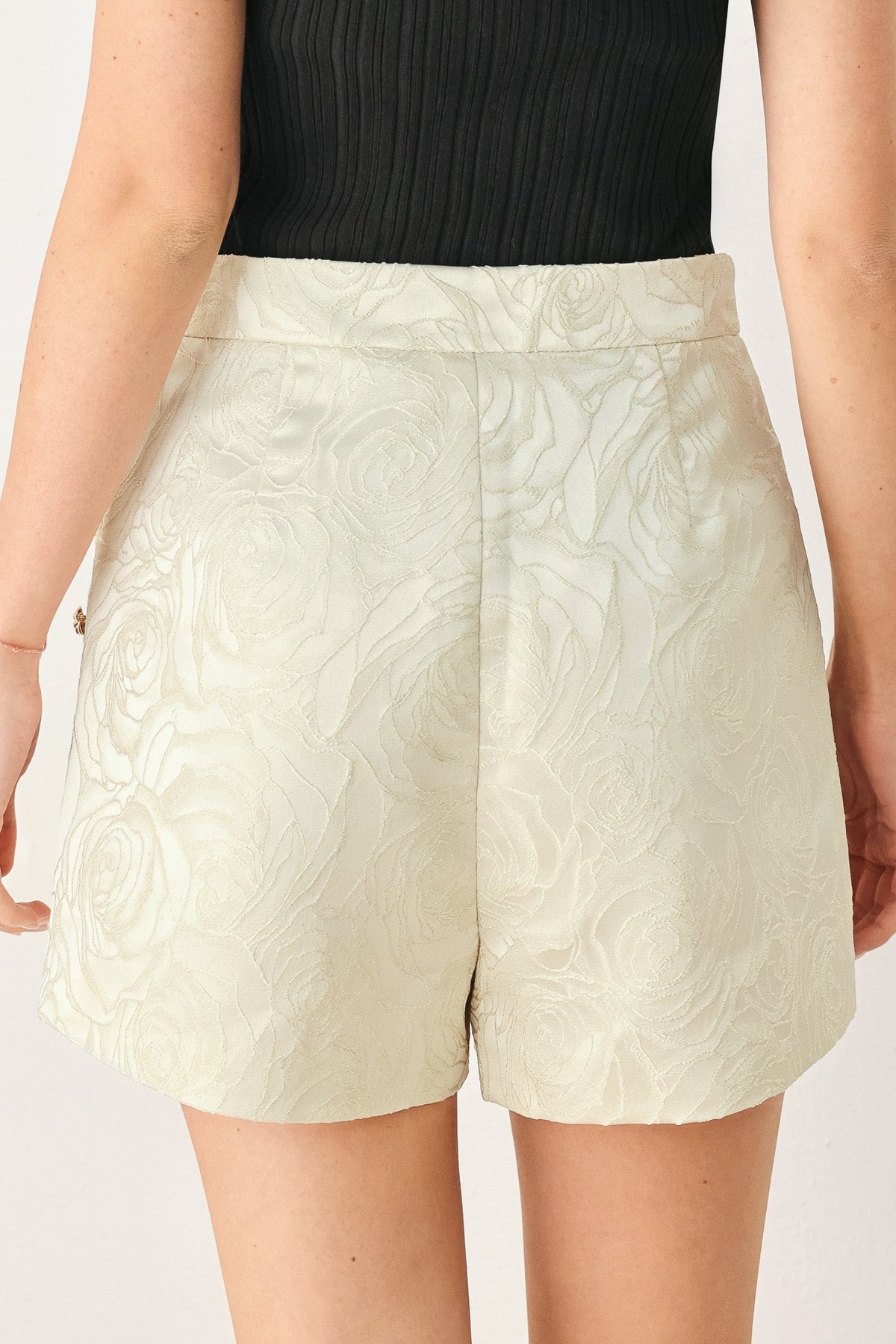 Marzipan Floral Jacquard Shorts