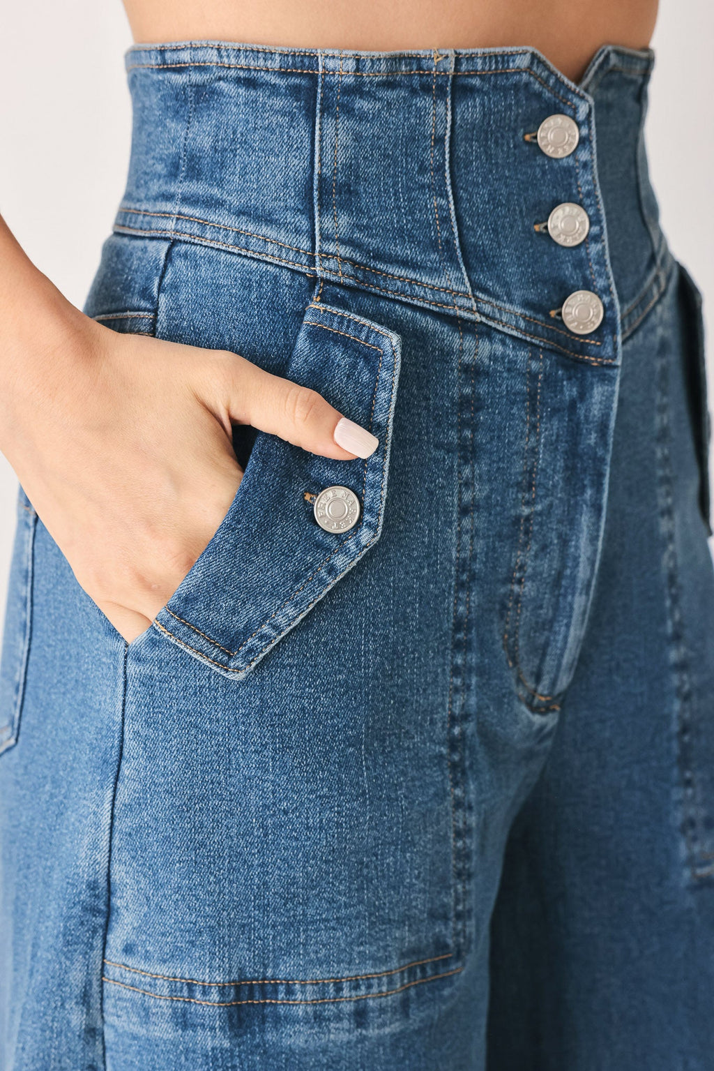 Briar Blue Flared Denim Pants