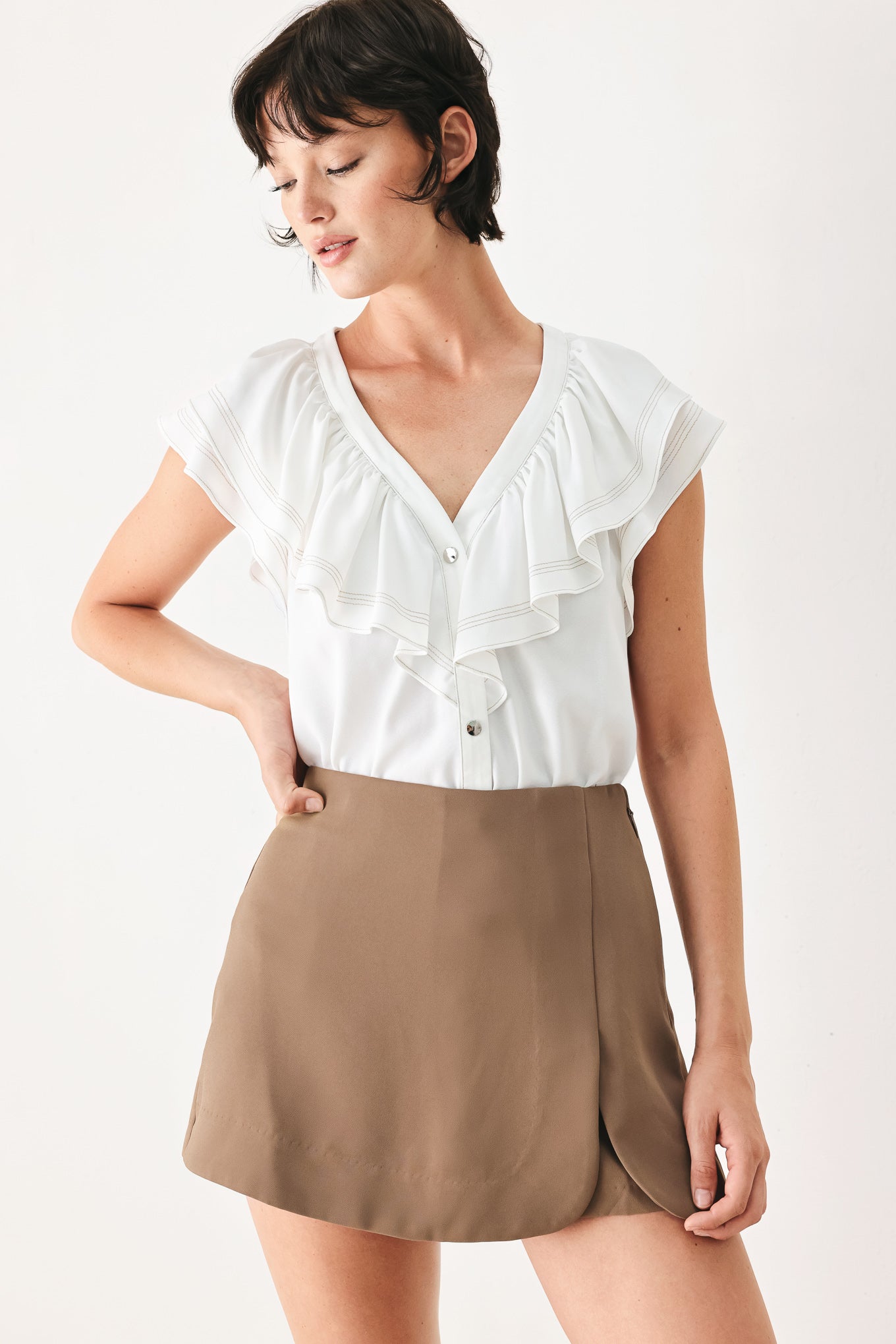 Lovely Afternoon Woven Skort