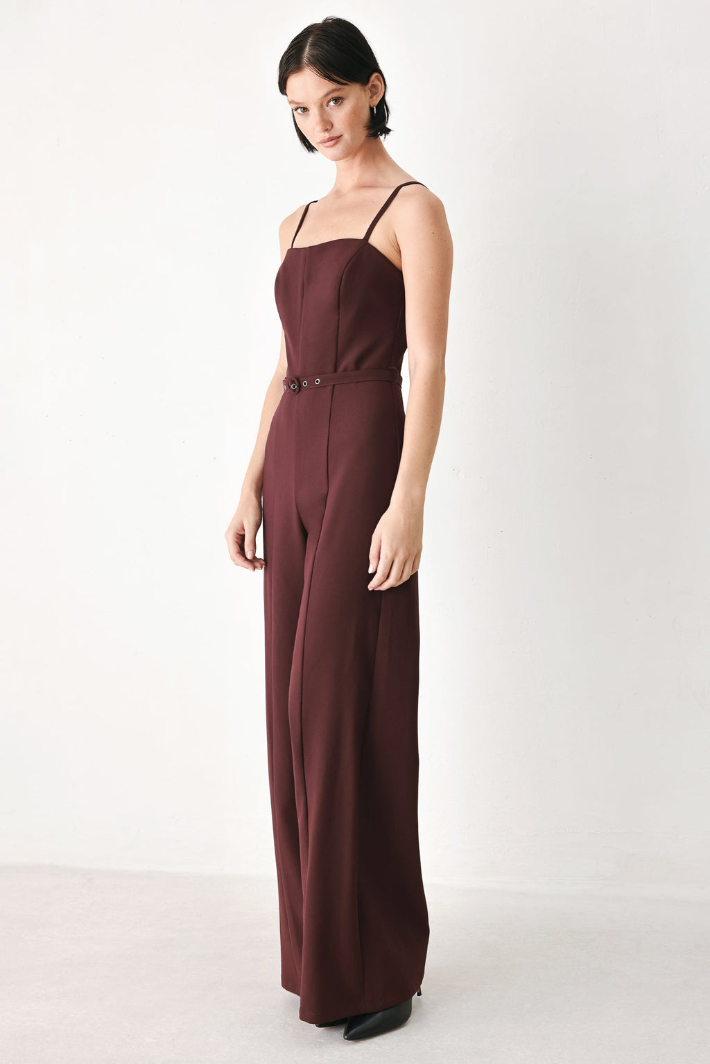 Burgundy Modern Muse Jumpsuit