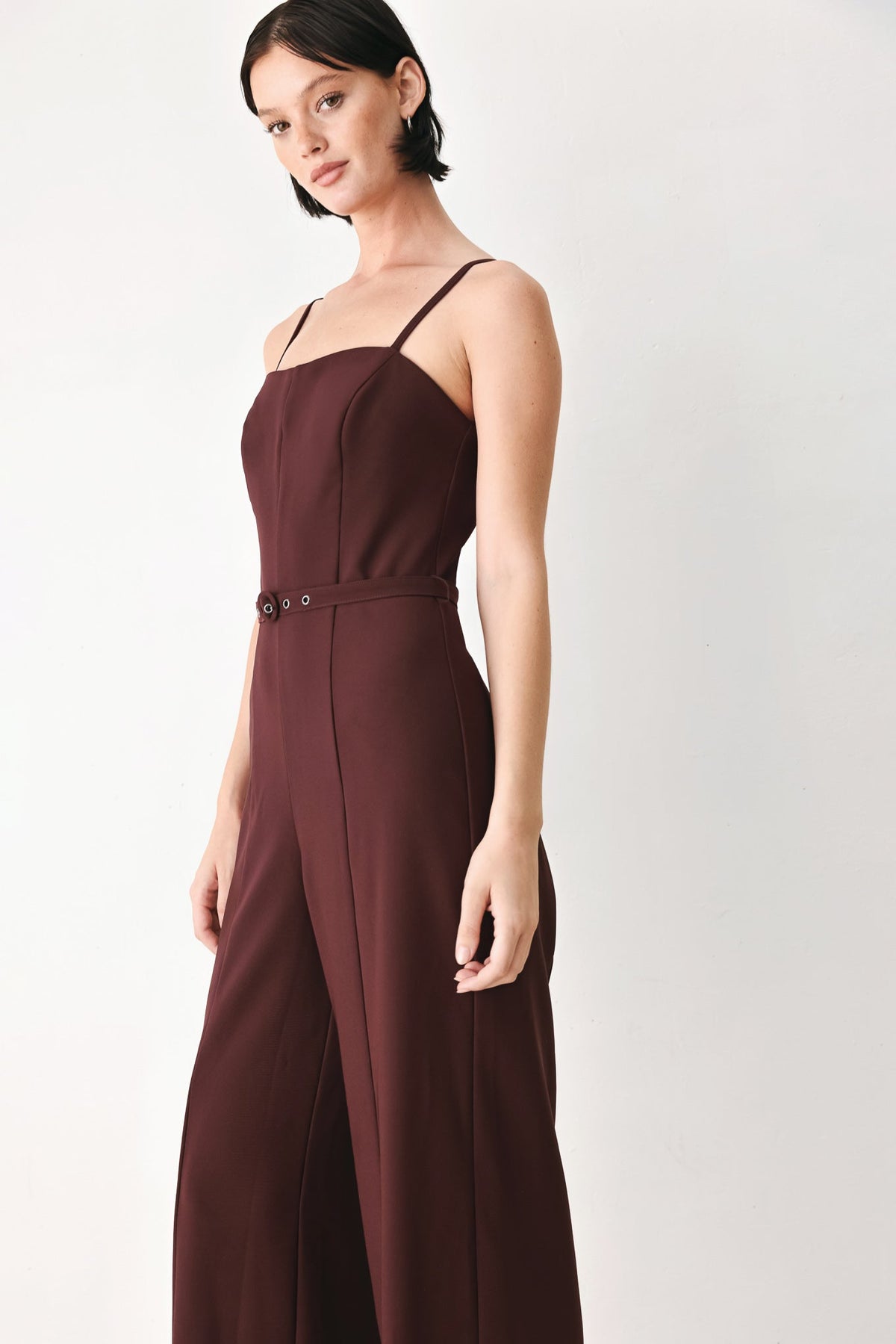 Burgundy Modern Muse Jumpsuit