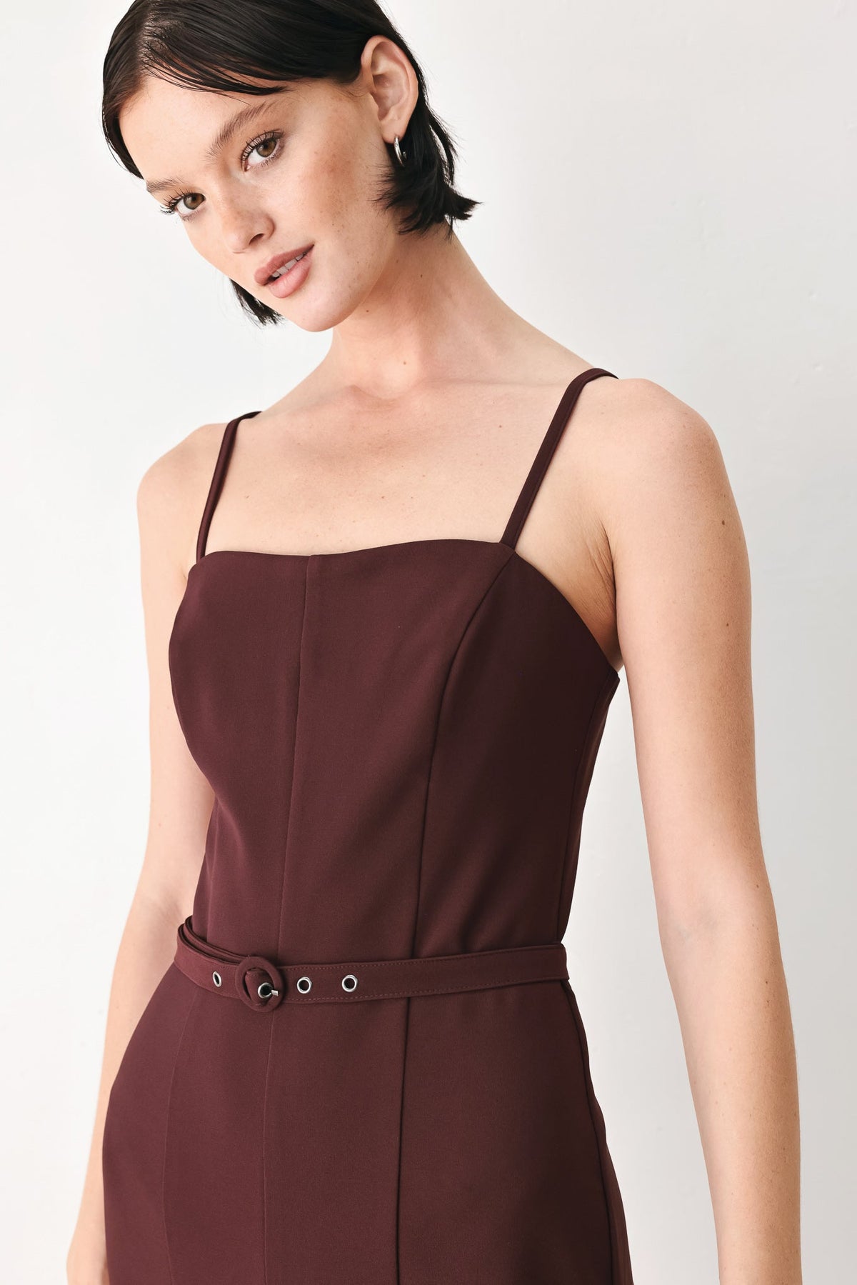 Burgundy Modern Muse Jumpsuit