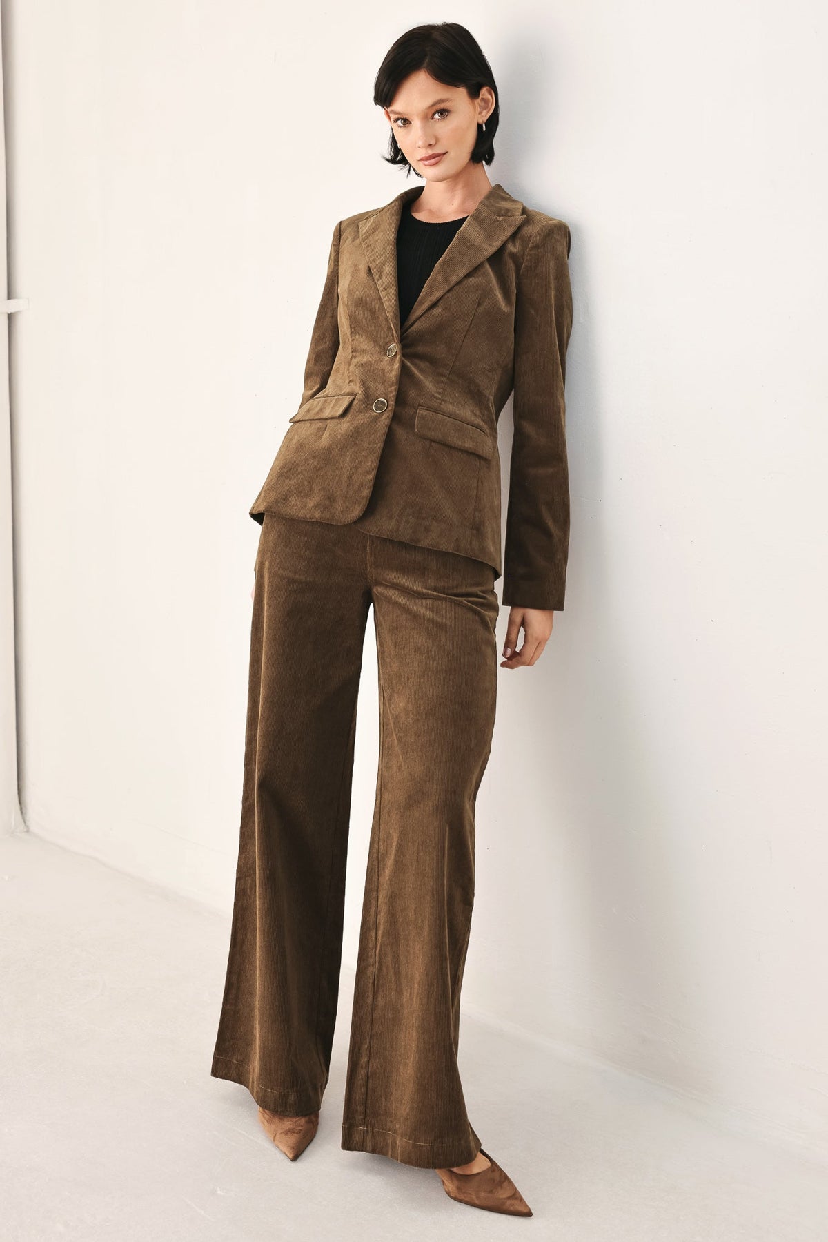 Autumn in Manhattan Belted Corduroy Pants