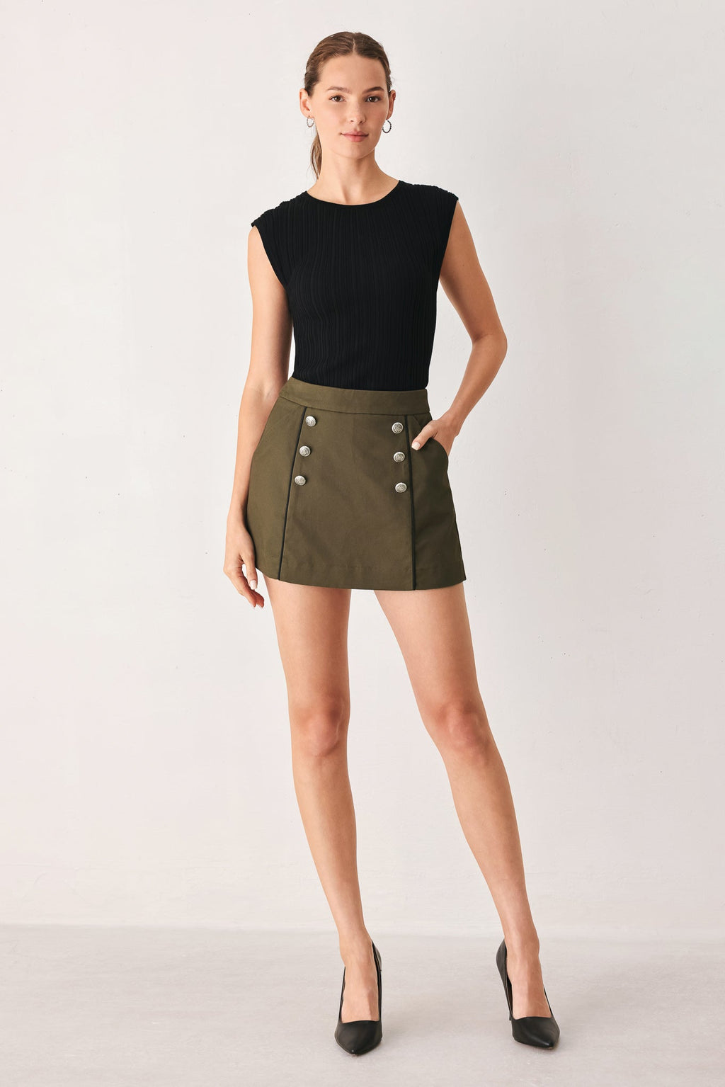 Ranger Green Tailored Skort