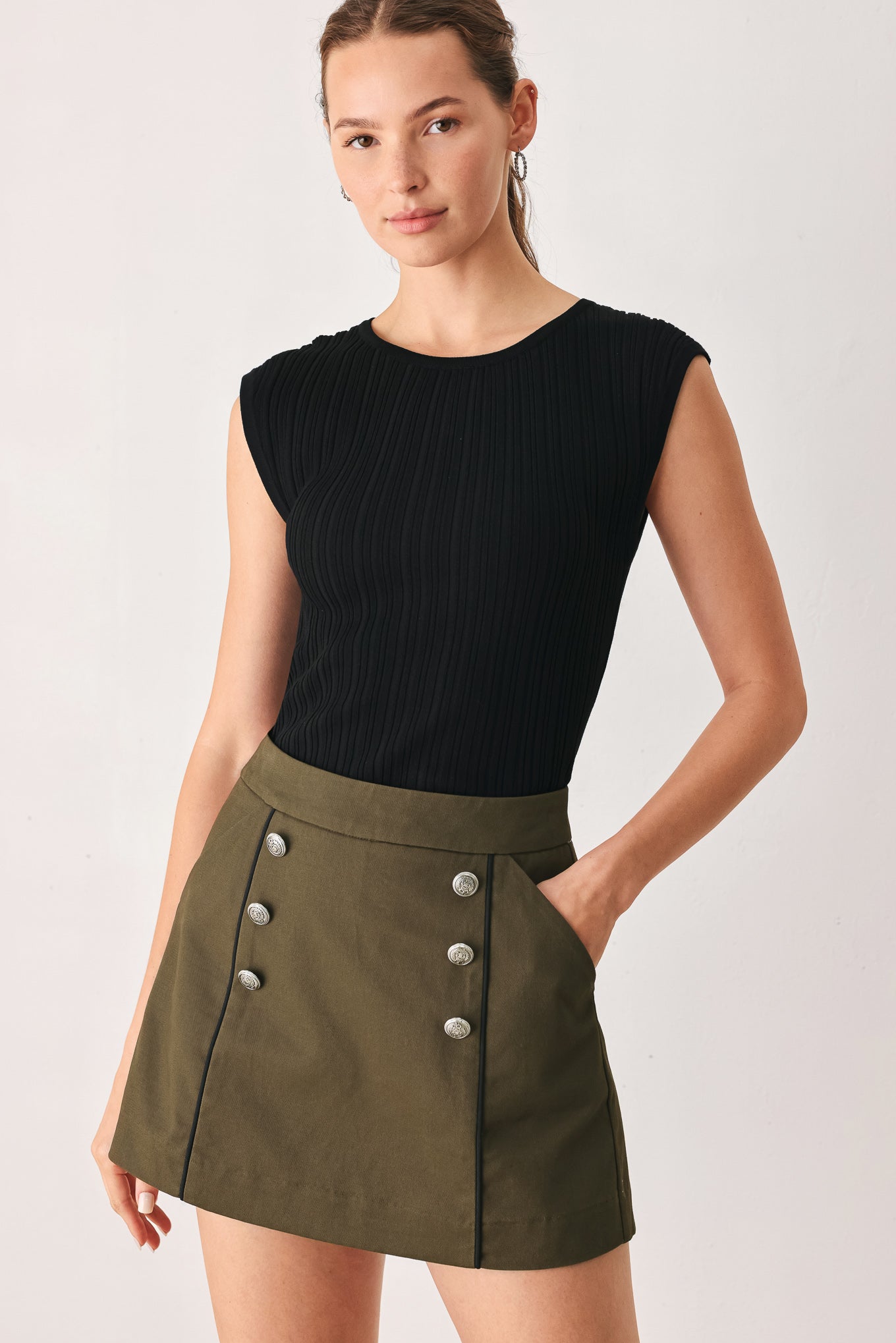 Ranger Green Tailored Skort