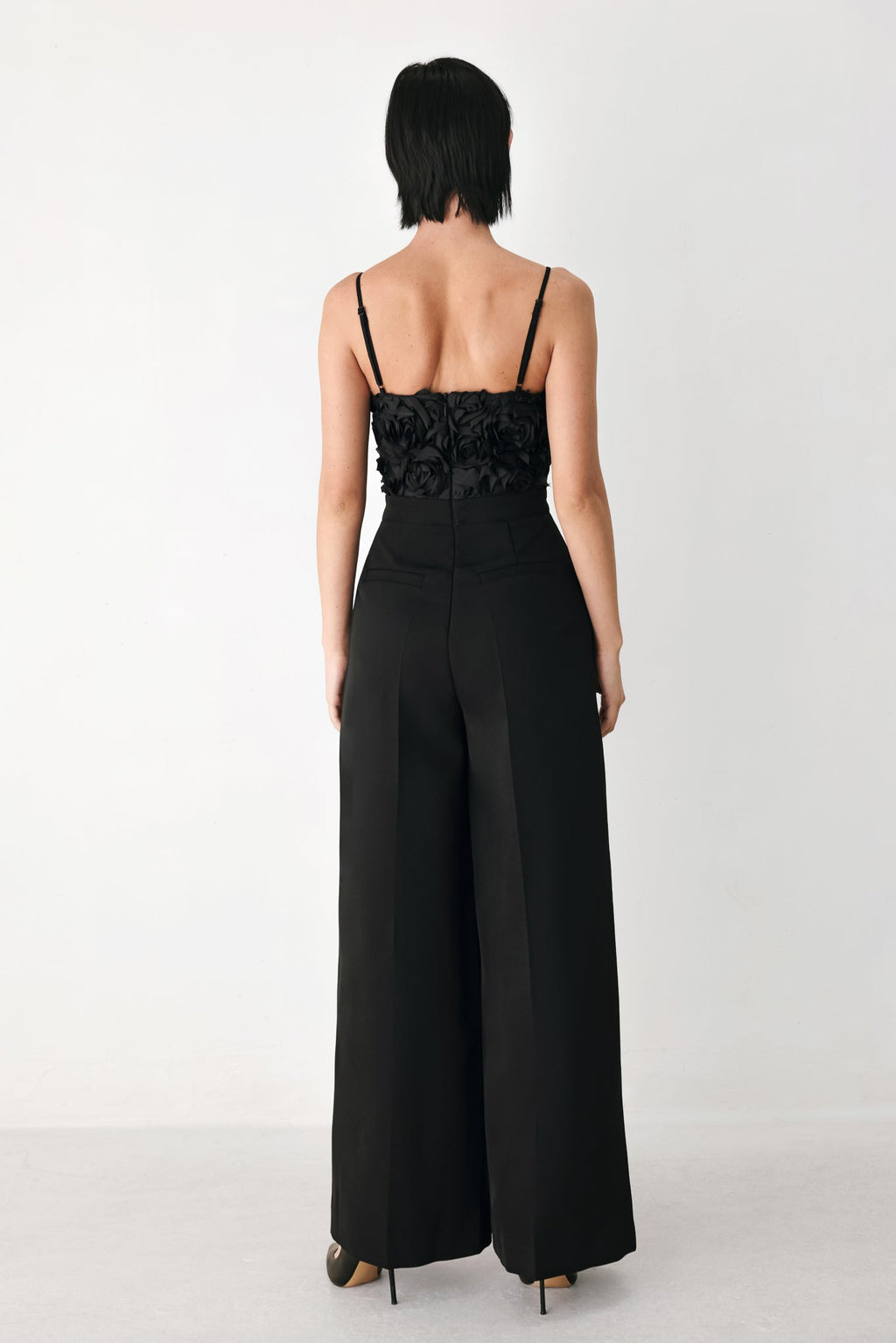 Rose All Night Rosette Wide-Leg Jumpsuit