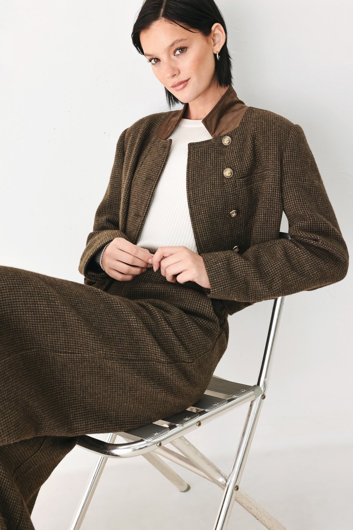 Heritage Charm Belted Wide-Leg Pants