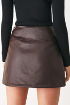 Rebel Romance Faux Leather Skort