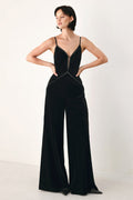 Velvet Hour Sweetheart Wide-Leg Jumpsuit