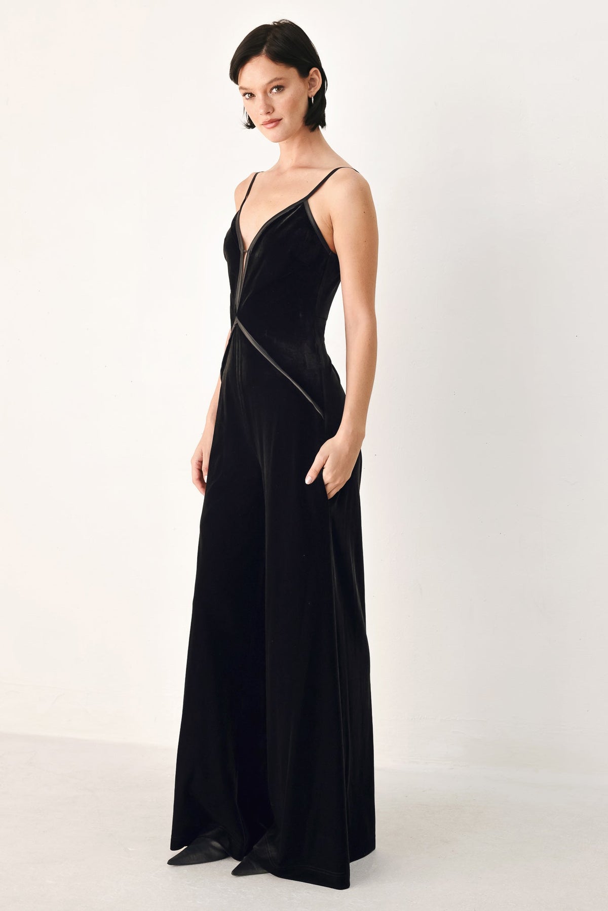 Velvet Hour Sweetheart Wide-Leg Jumpsuit