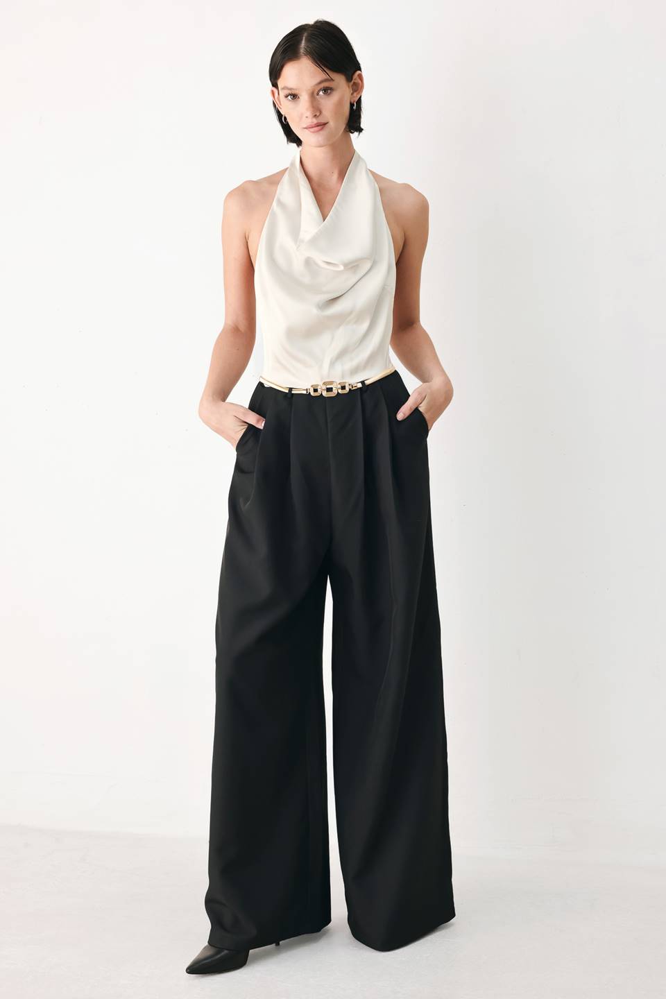 Black & Cream Poise Jumpsuit