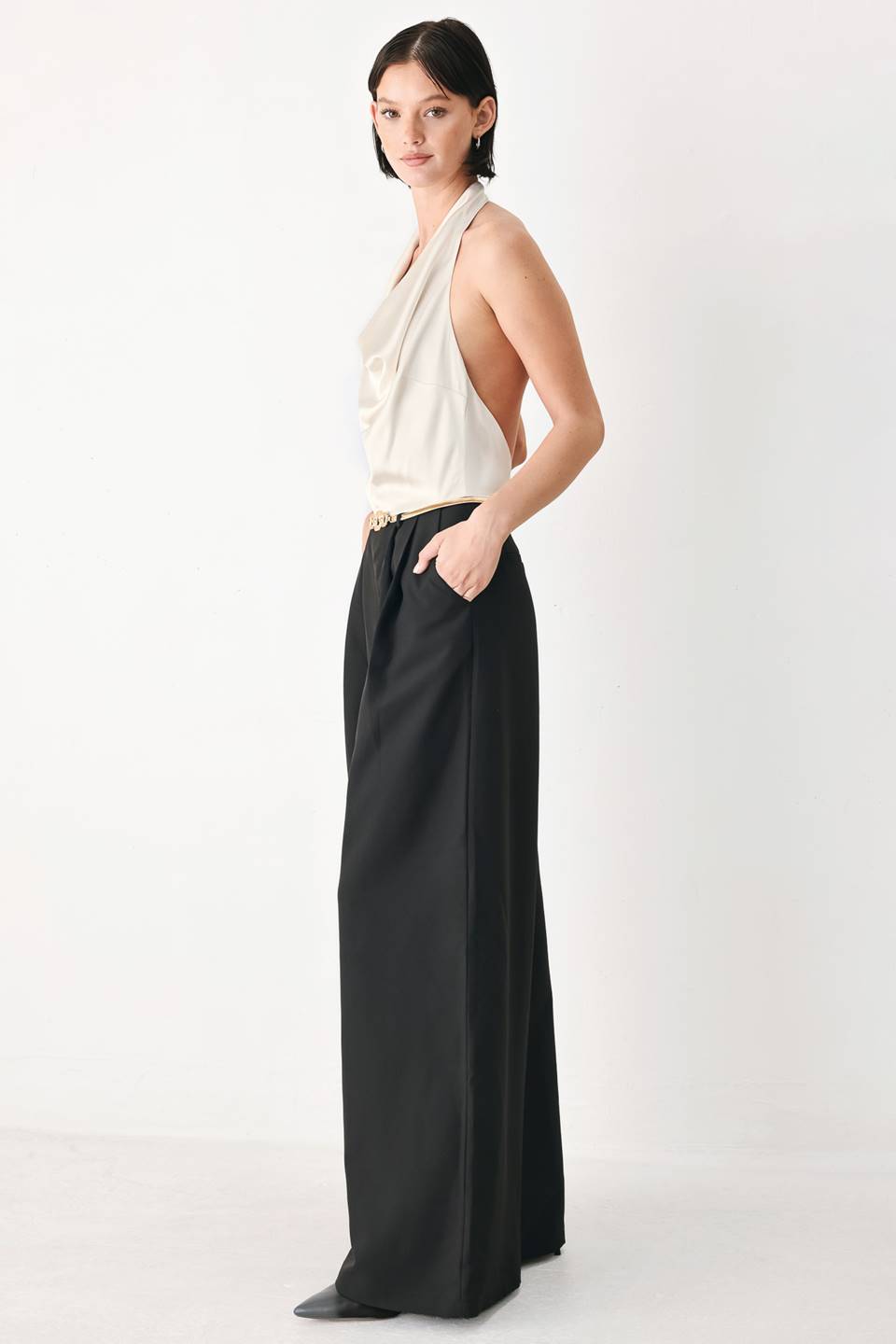 Black & Cream Poise Jumpsuit